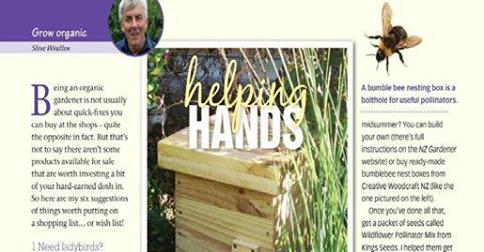 Bumble Bee box NZ Gardener